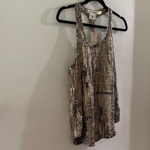Isabel Marant pour H&M Silver and Gold racer back Tank Top - size 6 - NWT